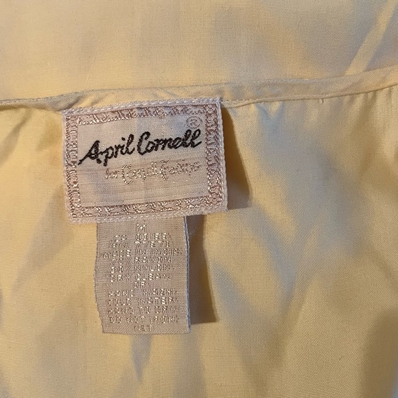 Vintage April Cornell Butter Yellow Maxi dress with tule summer dress wedding - Picture 8 of 9